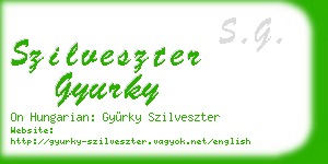 szilveszter gyurky business card