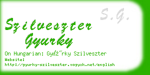 szilveszter gyurky business card